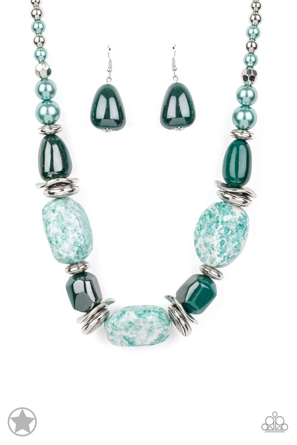 In Good Glazes - Blue Paparazzi Accessories Necklace $5 Jewelry with Janet Morgan Necklaces