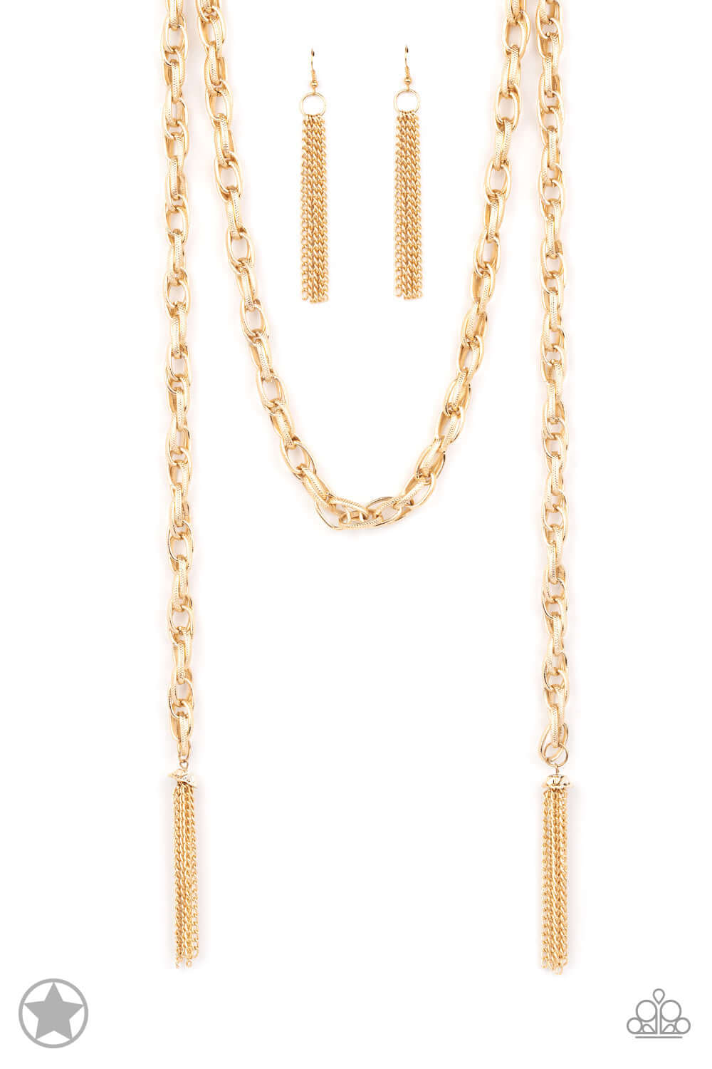 SCARFed for Attention - Gold Paparazzi Accessories Necklace $5 Jewelry with Janet Morgan Necklaces