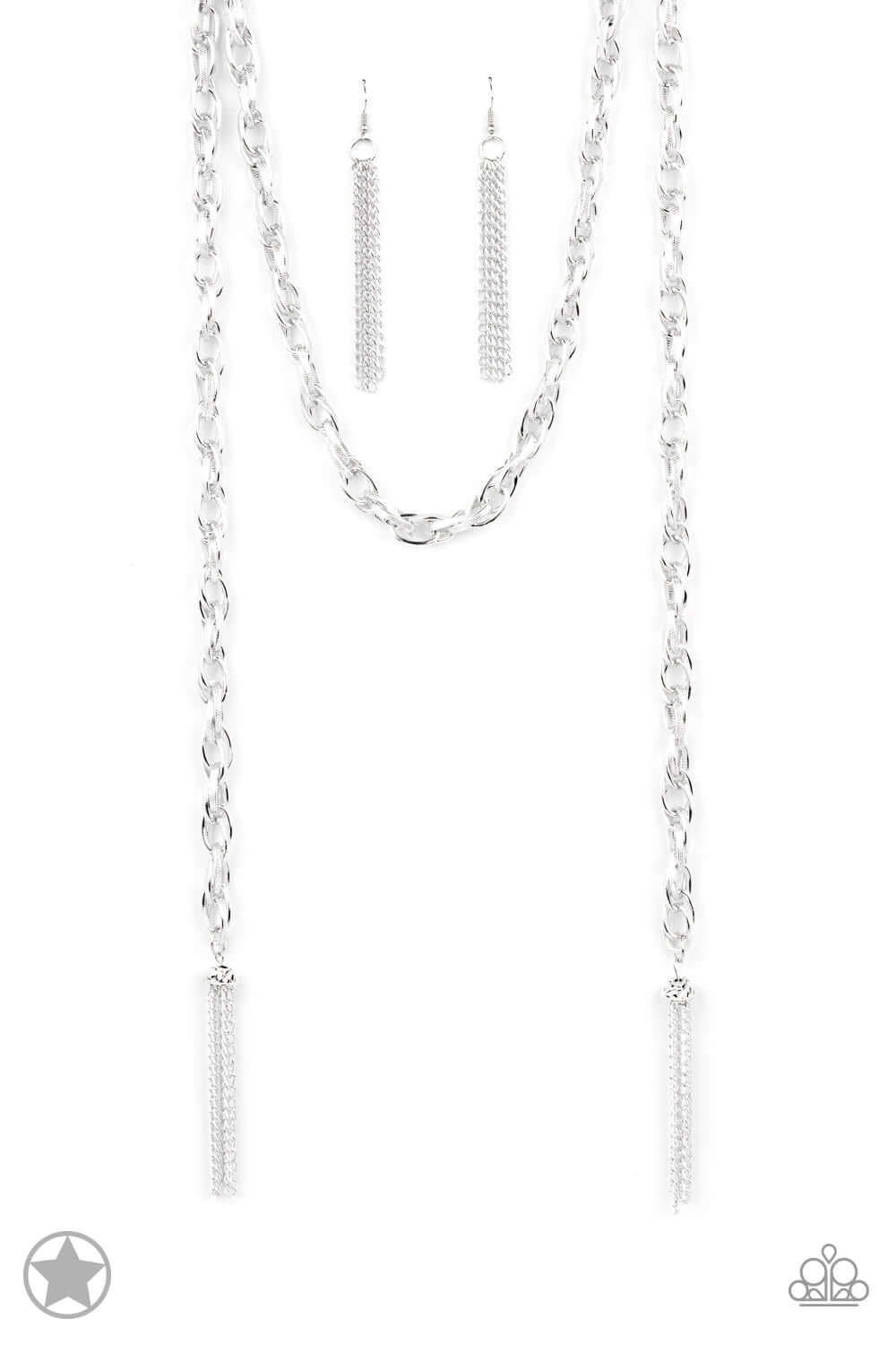 SCARFed for Attention - Silver Paparazzi Accessories Necklace $5 Jewelry with Janet Morgan Necklaces