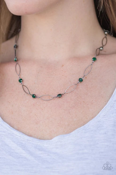 Time Is Of The Essence - Green ♥ Necklace
