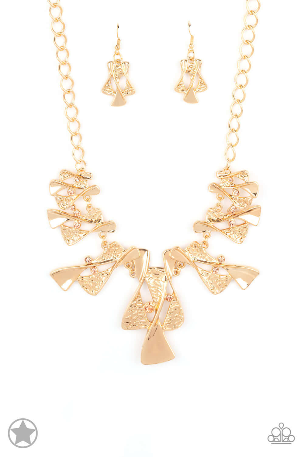 The Sands of Time - Gold Paparazzi Accessories Necklace $5 Jewelry with Janet Morgan Necklaces