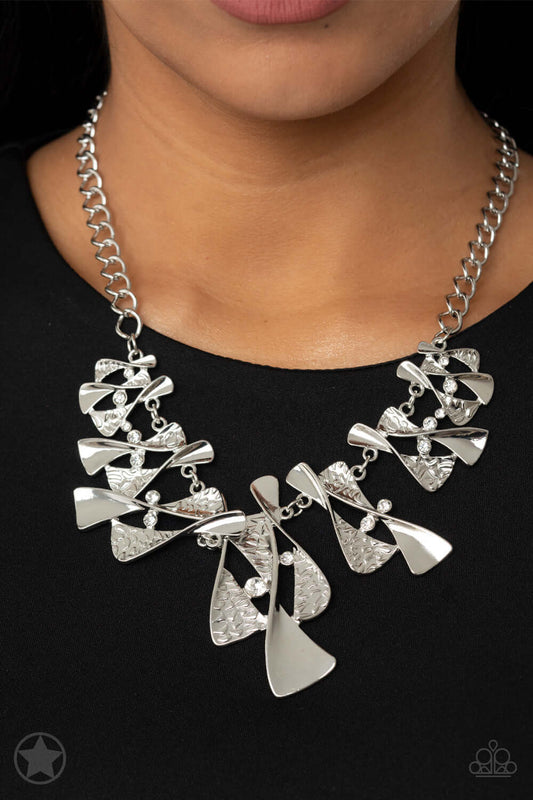 The Sands of Time - Silver Paparazzi Accessories Necklace $5 Jewelry with Janet Morgan Necklaces