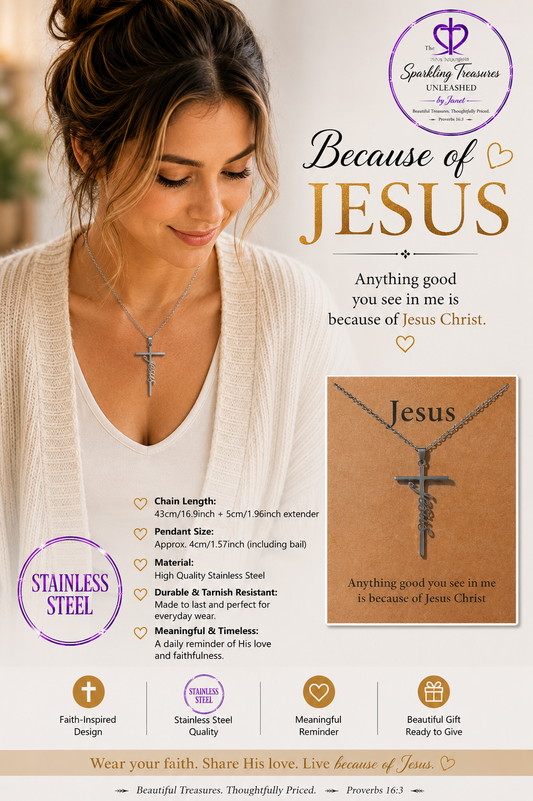 Because of Jesus™ Cross Necklace