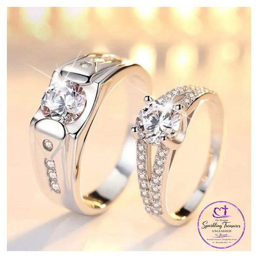 Crowned in Love™ Couple Zircon Rings