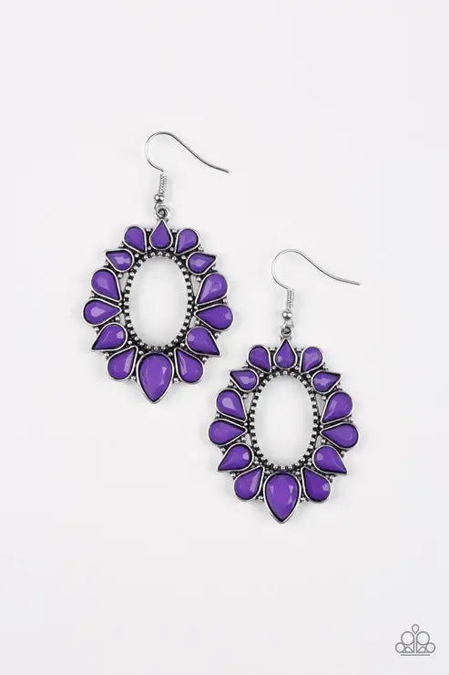 Paparazzi Fashionista Flavor - Purple Earrings Accessories,earrings,purple
