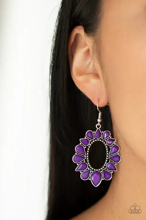 Paparazzi Fashionista Flavor - Purple Earrings Accessories,earrings,purple