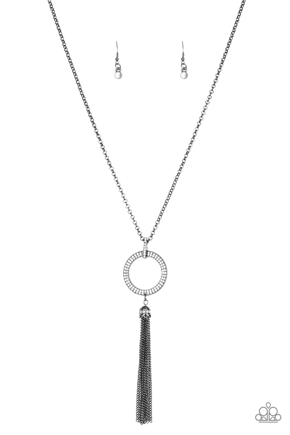 Straight To The Top - Black Paparazzi Accessories Necklace $5 Jewelry with Janet Morgan Necklaces