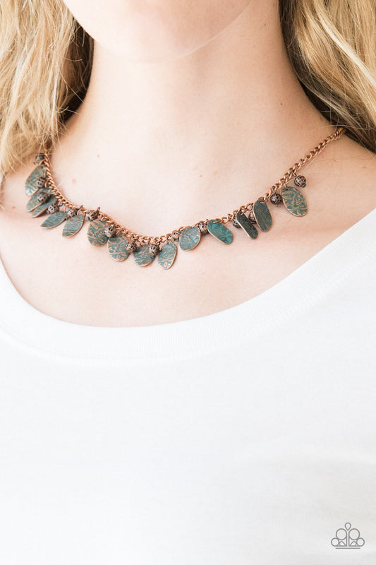 Vintage Gardens - Copper Paparazzi Accessories Necklace $5 Jewelry with Janet Morgan Necklaces