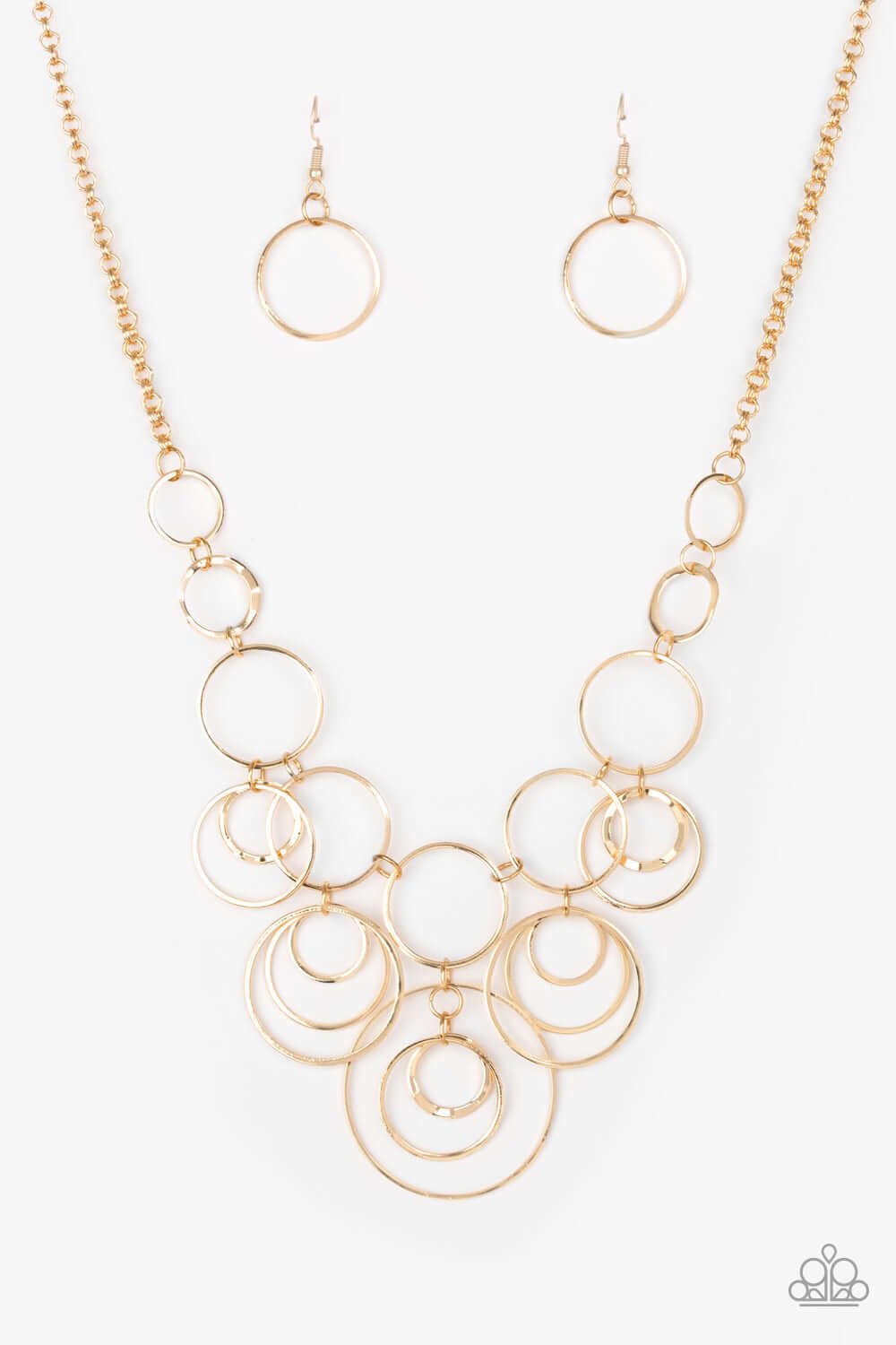 Break The Cycle - Gold - Paparazzi Accessories Necklace $5 Jewelry with Janet Morgan Necklaces