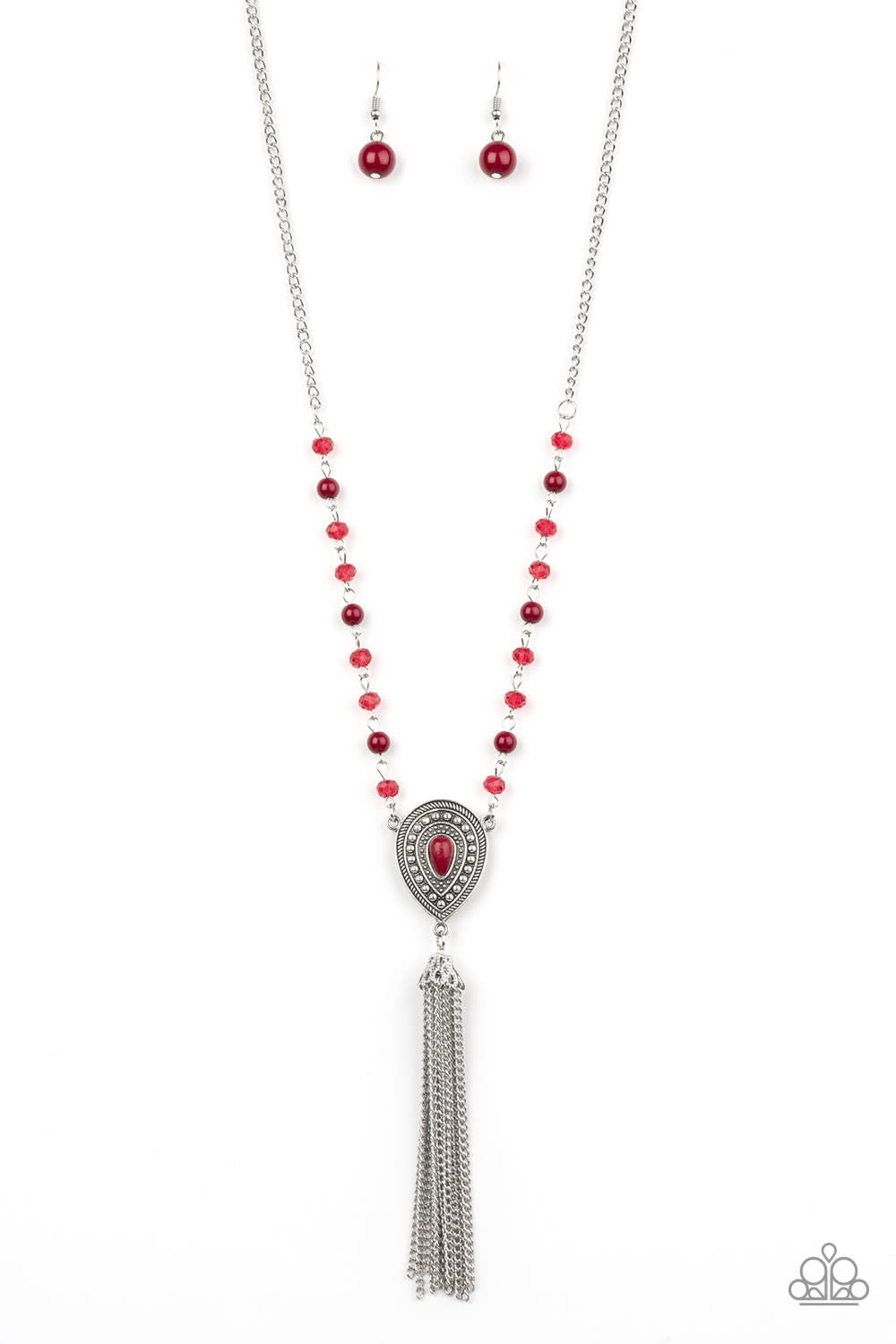 Soul Quest - Red Paparazzi Accessories Necklace $5 Jewelry with Janet Morgan Necklaces