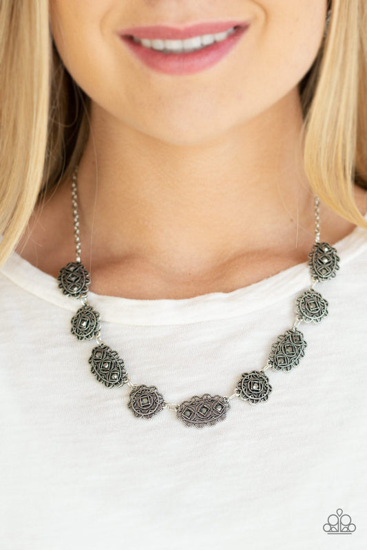 Vintage Vogue - Silver Paparazzi Accessories Necklace $5 Jewelry with Janet Morgan Necklaces