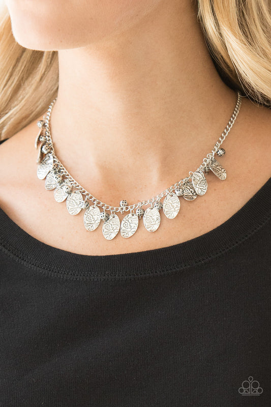 Vintage Gardens - Silver Paparazzi Accessories Necklace $5 Jewelry with Janet Morgan Necklaces