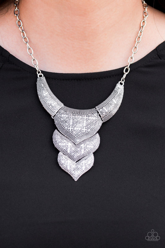 Texas Temptress - Silver Paparazzi Accessories Necklace $5 Jewelry with Janet Morgan Necklaces