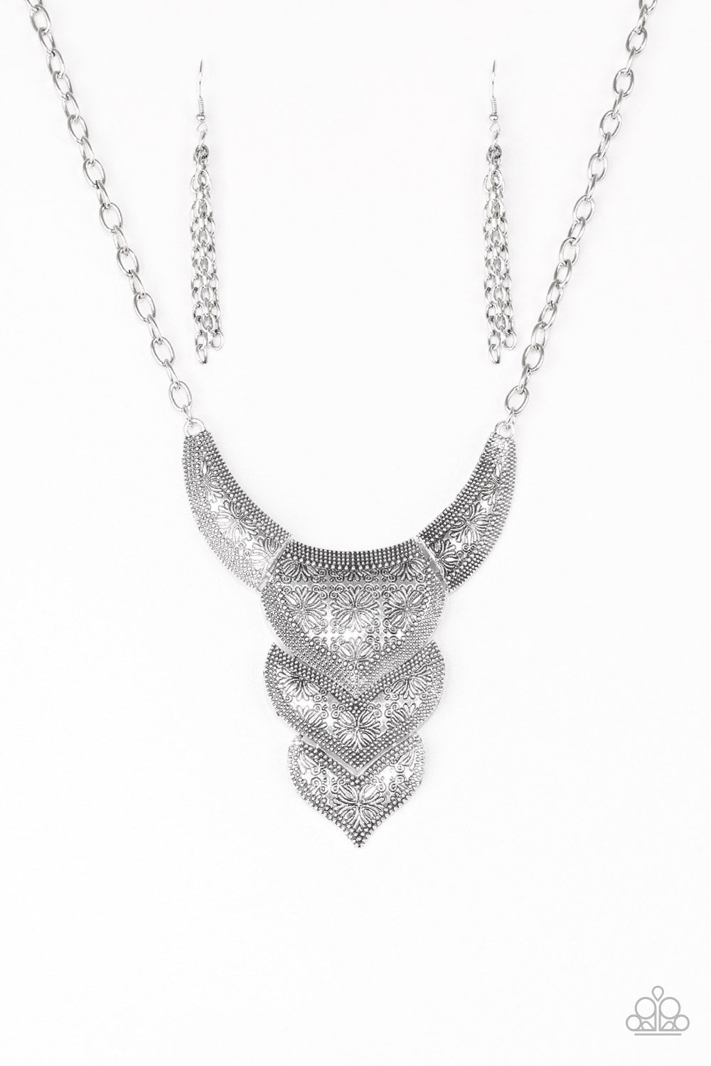Texas Temptress - Silver Paparazzi Accessories Necklace $5 Jewelry with Janet Morgan Necklaces