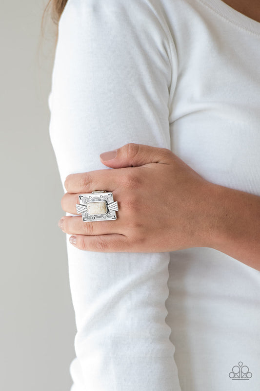 Stone Cold Couture - Paparazzi Accessories White Ring $5 Jewelry with Janet Morgan Jewelry