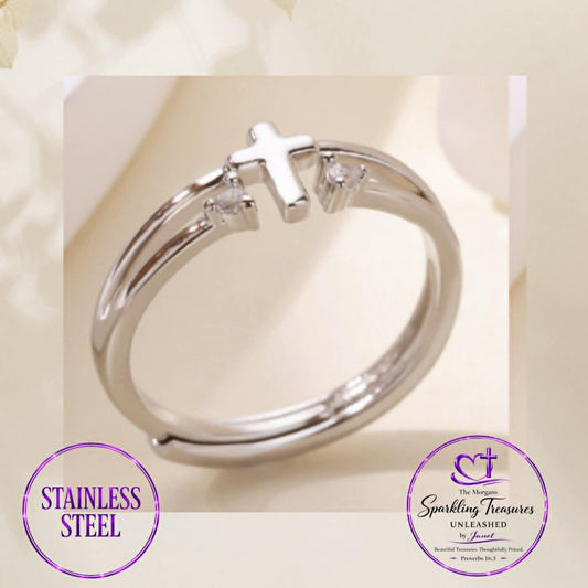 Graceful Faith Cross Ring