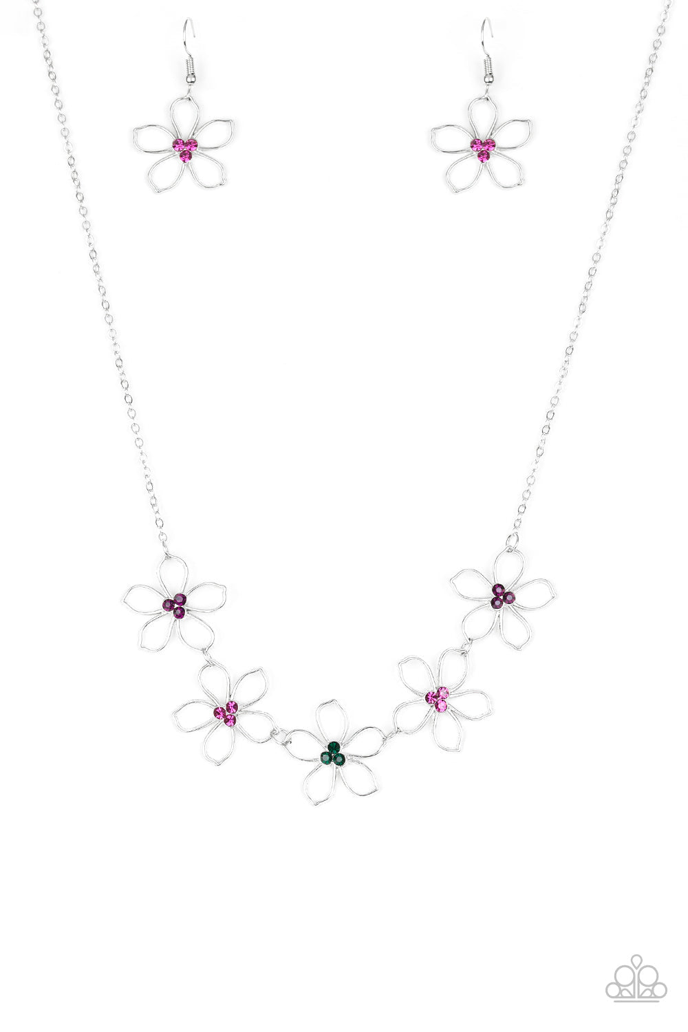 Hoppin Hibiscus - Multi Paparazzi Accessories Necklace $5 Jewelry with Janet Morgan Necklaces