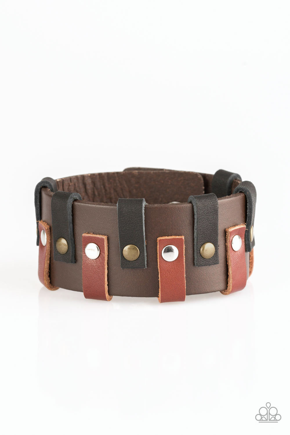 Modern Musketeer - Brown Paparazzi Wrap Leather Bracelet $5 Jewelry with Janet Morgan Bracelets