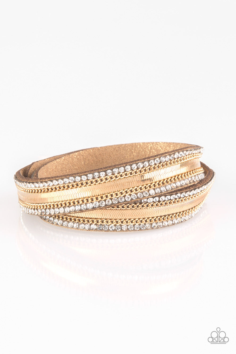 Rocker Rivalry - Gold $5 Jewelry with Janet Morgan Bracelets