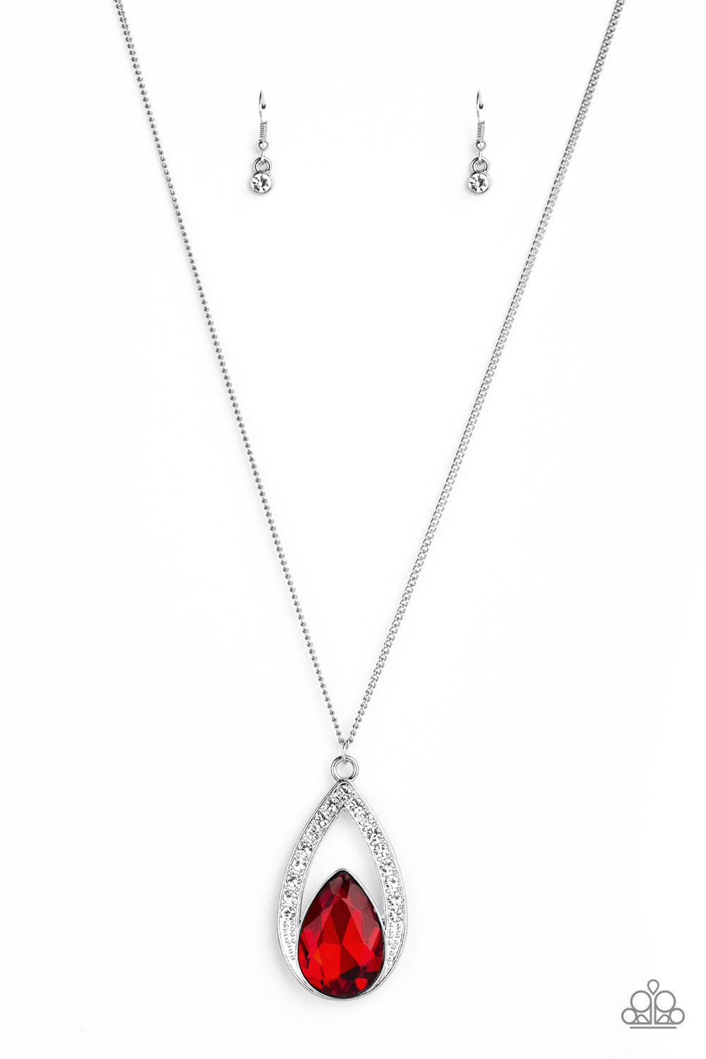 Notorious Noble - Red Paparazzi Accessories Necklace $5 Jewelry with Janet Morgan Necklace