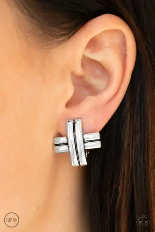 Couture Crossover - Silver Clip-On $5 Jewelry with Janet Morgan