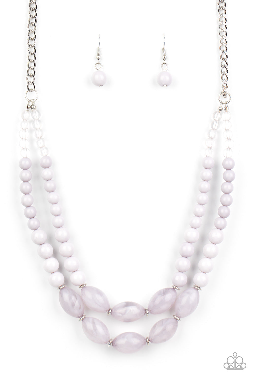 Sundae Shoppe - Silver Paparazzi Accessories Necklace $5 Jewelry with Janet Morgan Necklaces