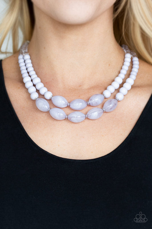 Sundae Shoppe - Silver Paparazzi Accessories Necklace $5 Jewelry with Janet Morgan Necklaces