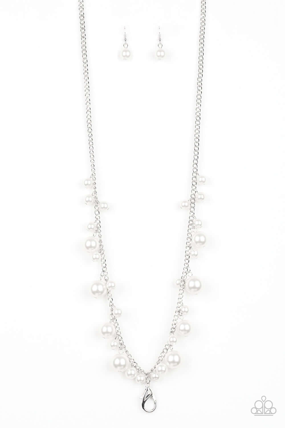 Theres Always Room At The Top - White Paparazzi Accessories Necklace $5 Jewelry with Janet Morgan Necklaces