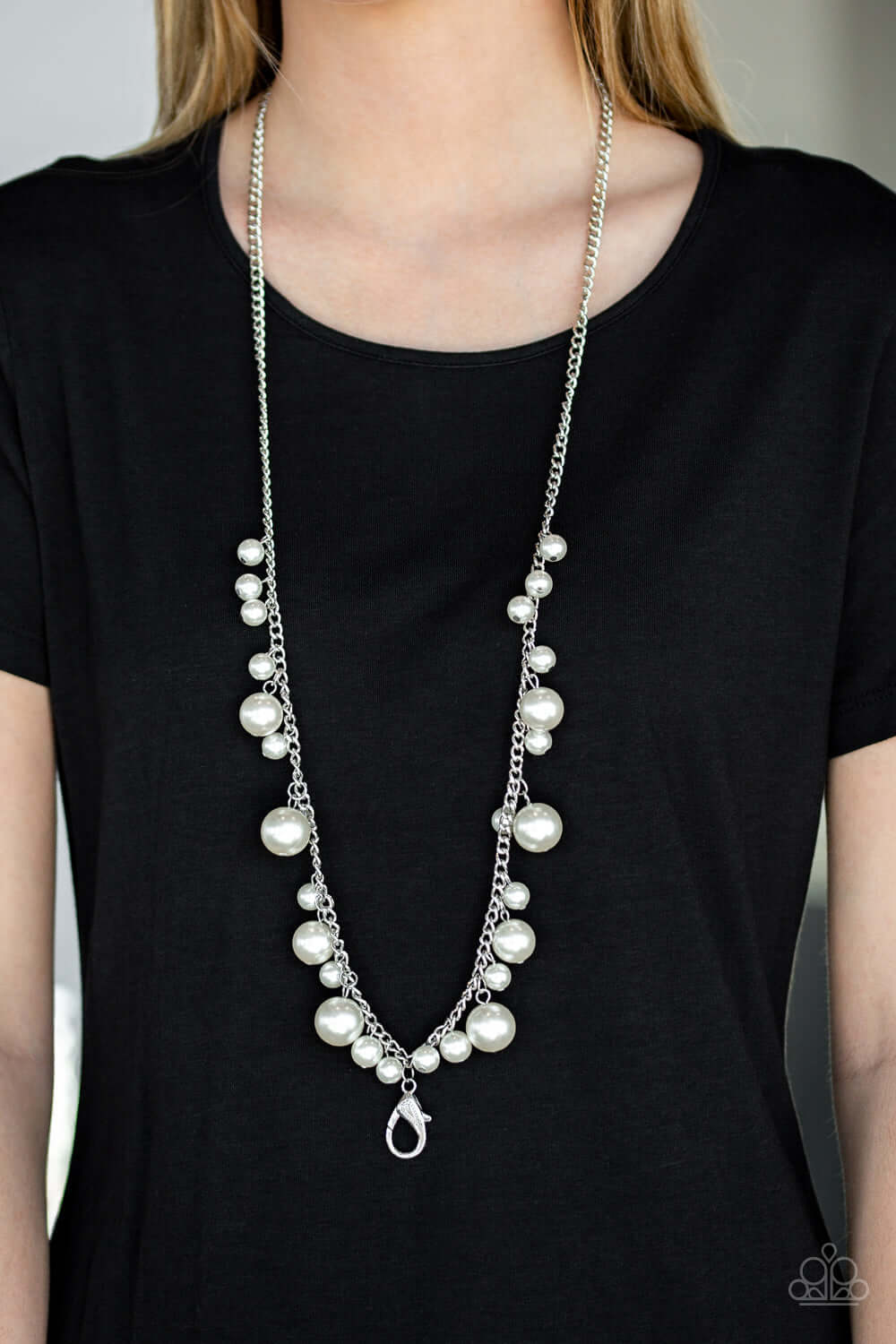 Theres Always Room At The Top - White Paparazzi Accessories Necklace $5 Jewelry with Janet Morgan Necklaces