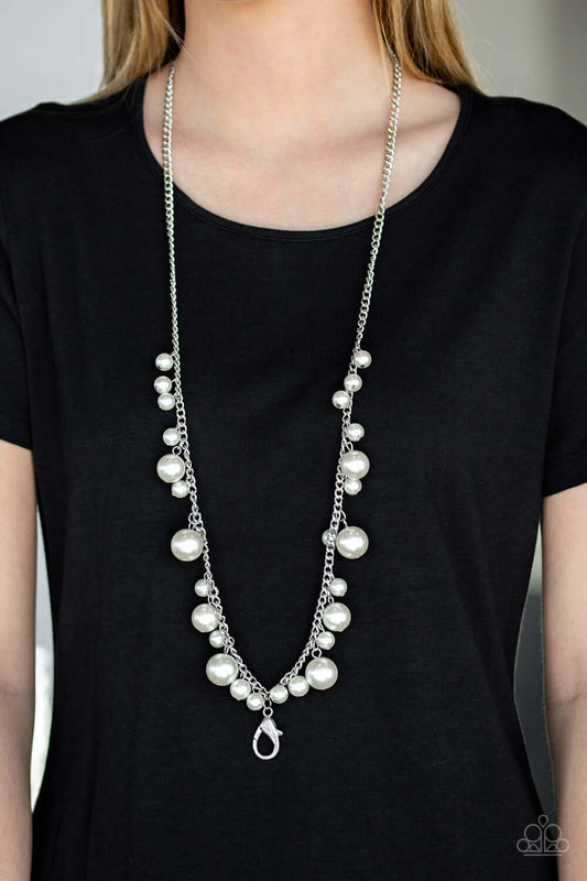 Theres Always Room At The Top - White Paparazzi Accessories Necklace $5 Jewelry with Janet Morgan Necklaces