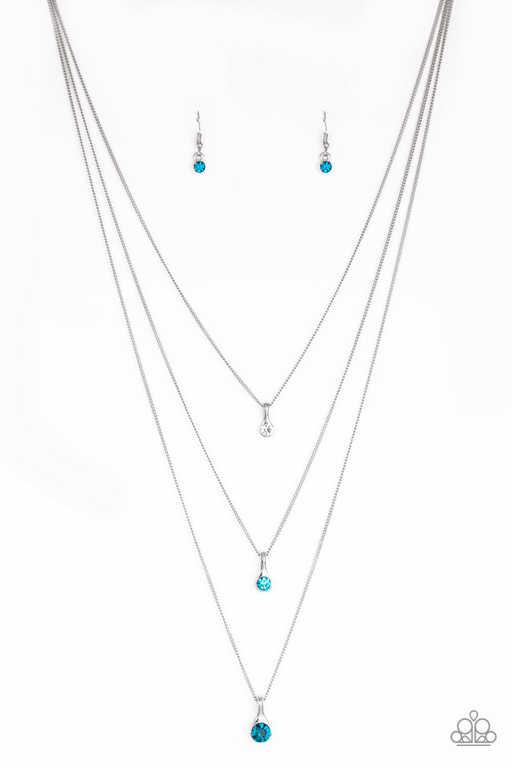 TMST Bling Crystal Chic - Blue Paparazzi Necklace