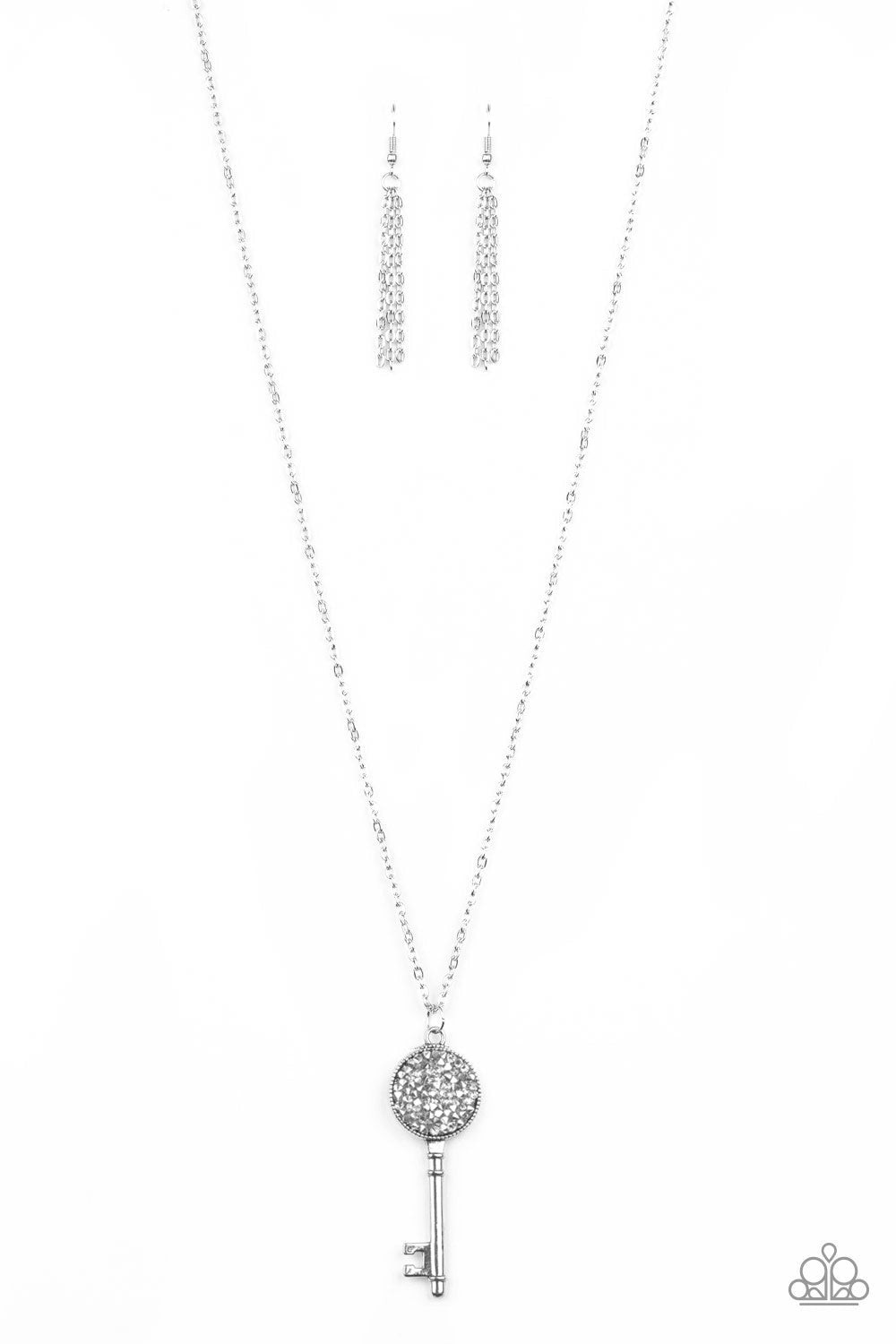 Key Keepsake - Paparazzi Accessories White Necklace $5 Jewelry with Janet Morgan Necklaces