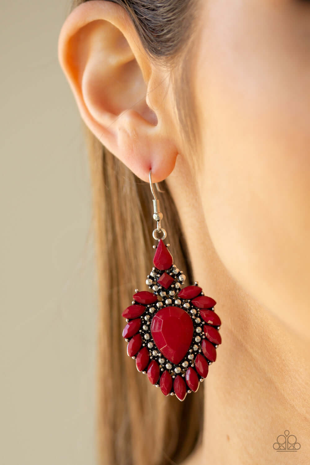 The LIONESS Den - Red Paparazzi Accessories Earrings $5 Jewelry with Janet Morgan Earrings