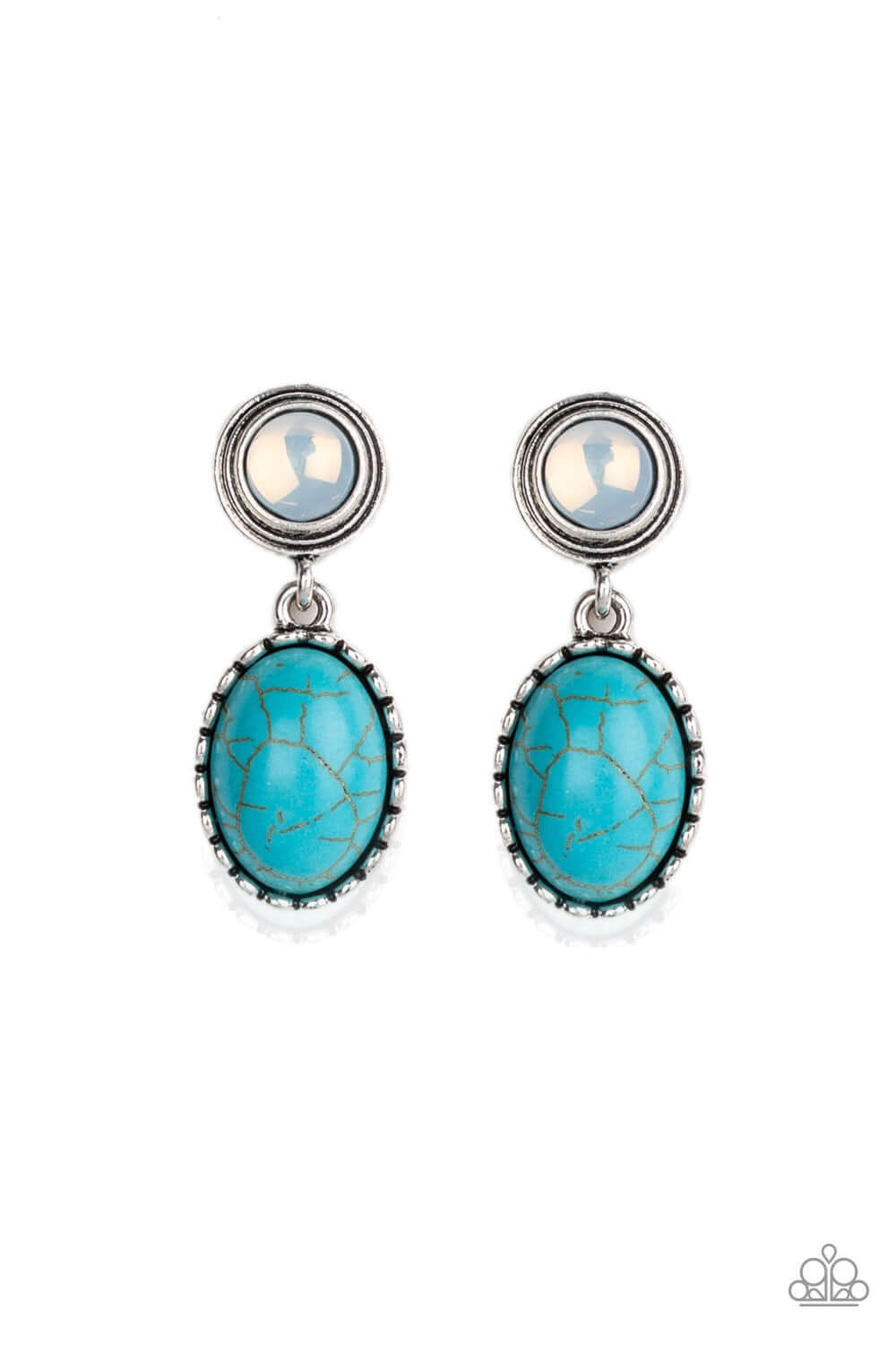 Western Oasis - Blue Paparazzi Accessories Earrings $5 Jewelry with Janet Morgan Earrings