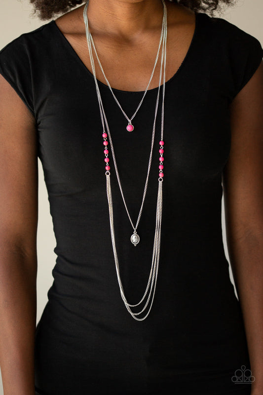 The Pony Express - Pink Paparazzi Accessories Necklace $5 Jewelry with Janet Morgan Necklace