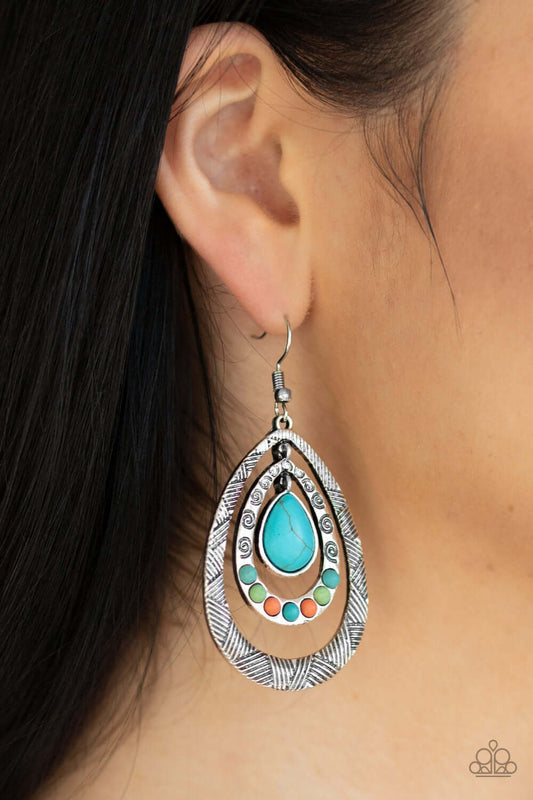 Terra Teardrops - Multi Paparzzi Accessories Earrings $5 Jewelry with Janet Morgan Earrings