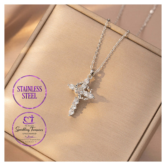 Radiant Faith Cross Pendant Necklace