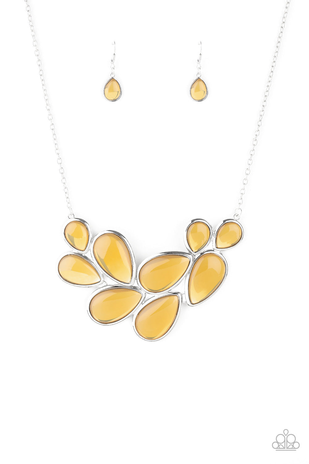 Iridescently Irresistible - Yellow Paparazzi Accessories Necklace $5 Jewelry with Janet Morgan Necklaces
