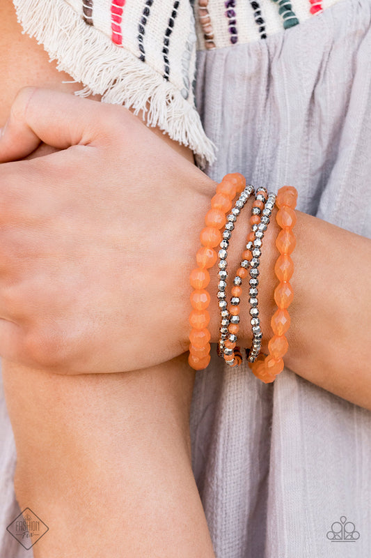 Sugary Sweet - Orange Paparazzi Accessories Bracelet $5 Jewelry with Janet Morgan Bracelets