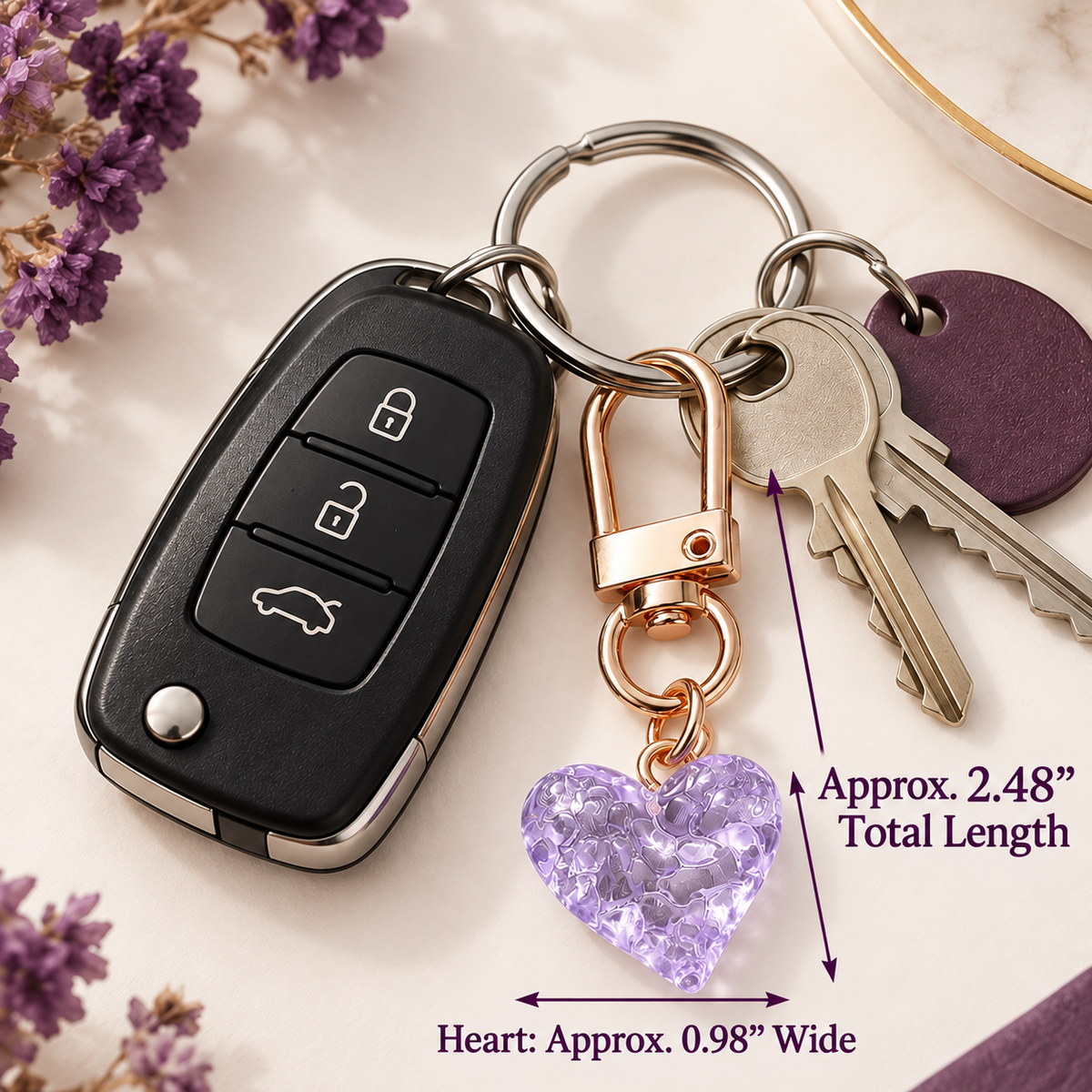 Purple Heart Spark™ Bag Charm