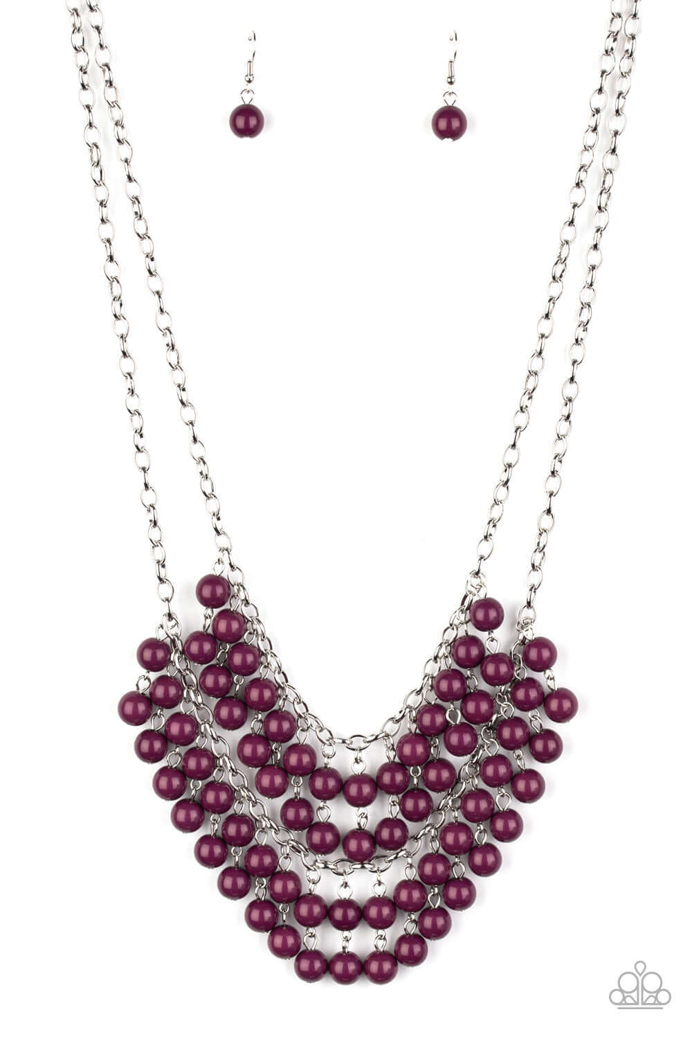 Bubbly Boardwalk - Purple - Paparazzi Accessories Necklace $5 Jewelry with Janet Morgan Necklaces