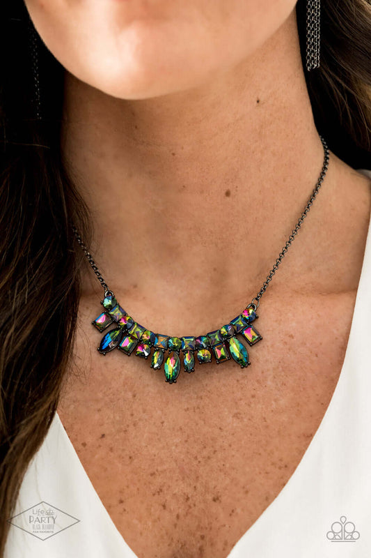Wish Upon a ROCK STAR - Multi Color Oil Spill Paparazzi Necklace $5 Jewelry with Janet Morgan Necklace