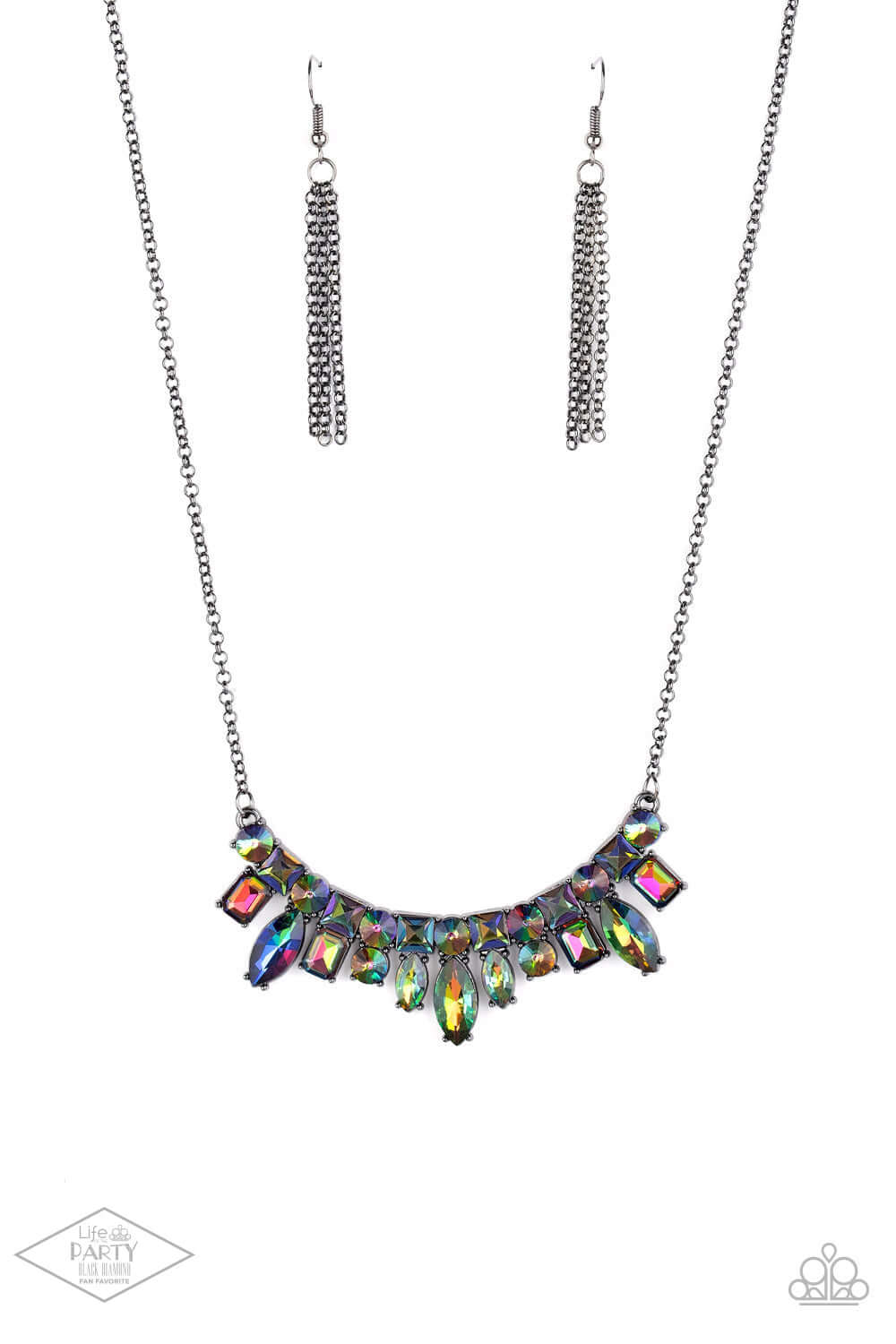 Wish Upon a ROCK STAR - Multi Color Oil Spill Paparazzi Necklace $5 Jewelry with Janet Morgan Necklace