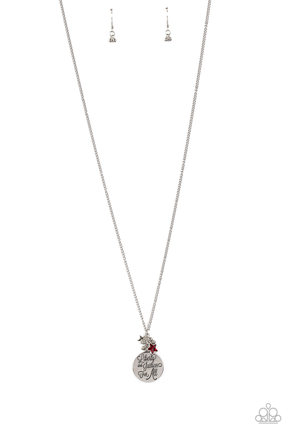 Liberty And Justice For All - Paparazzi Accessories Red Necklace $5 Jewelry with Janet Morgan Necklace