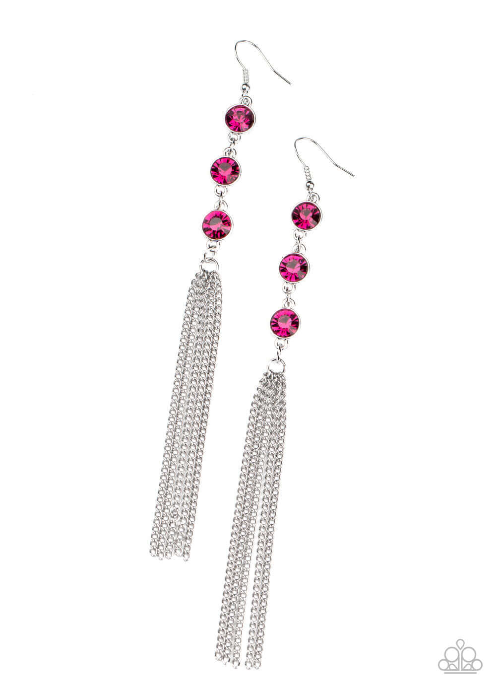 TMST Bling Moved to TIERS - Pink Paparazzi Accessories Earrings