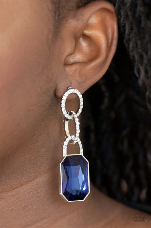Superstar Status - Paparazzi Accessories Blue Earrings $5 Jewelry with Janet Morgan Earrings