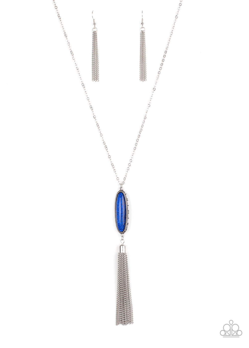 Stay Cool - Blue Paparazzi Accessories Necklace $5 Jewelry with Janet Morgan Necklace