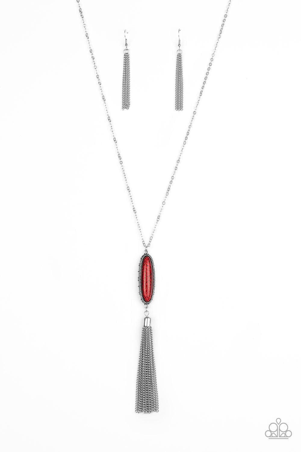 Stay Cool - Red Paparazzi Accessories Necklace $5 Jewelry with Janet Morgan Necklaces