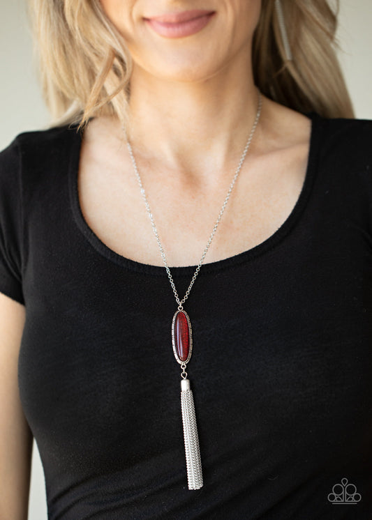 Stay Cool - Red Paparazzi Accessories Necklace $5 Jewelry with Janet Morgan Necklaces
