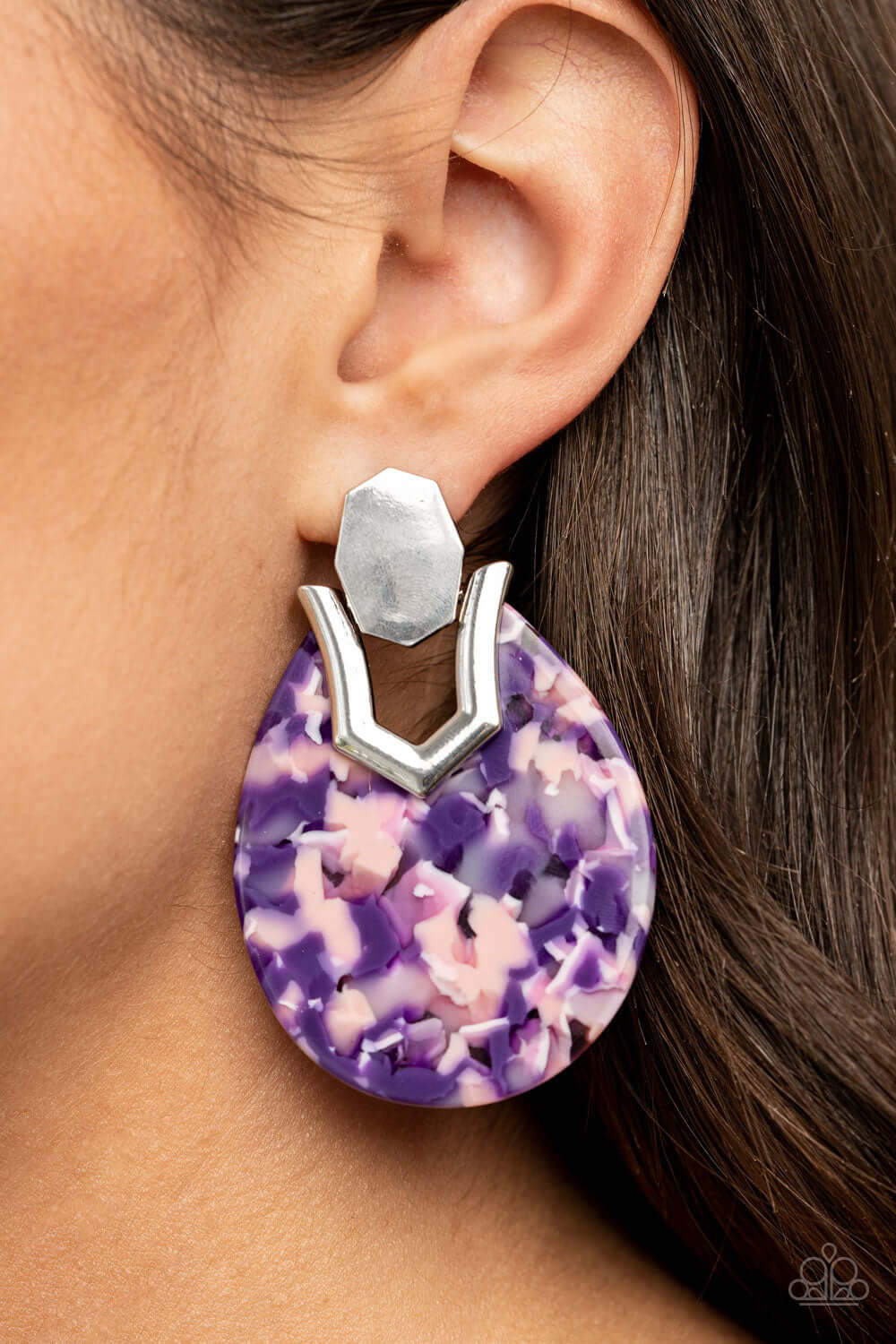 TMST Bling HAUTE Flash - Purple Paparazzi Accessories Earring